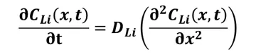 Fick's Second Law-Changes in concentration with respect to distance and time