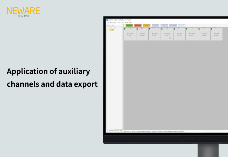 Application of auxiliary channels and data export