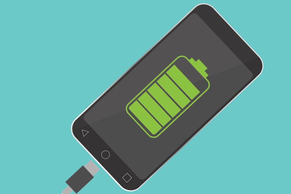 mobile phone with battery charge