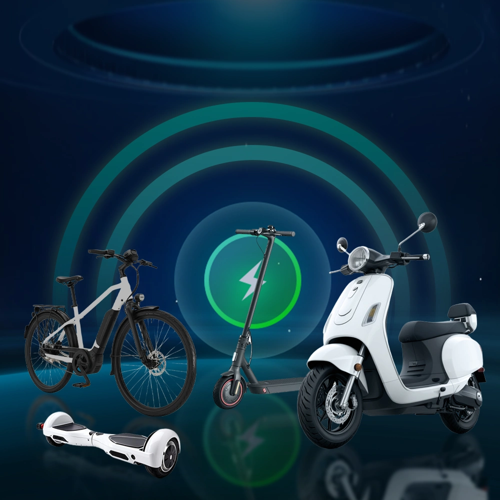 Battery-powered vehicles include electric hoverboards, scooters, e-bikes, and motorcycles.