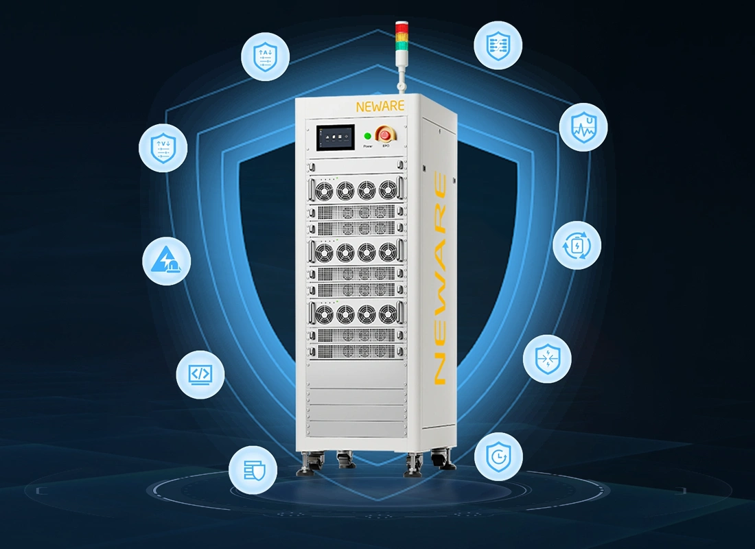 The NEWARE-Battery Tester-CE-6000 Module Testing System has many features for safety protection