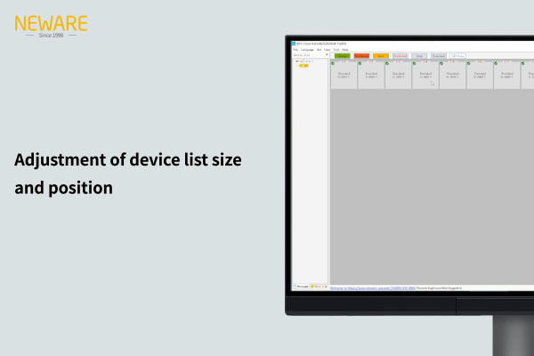 Adjustment of device list size and position