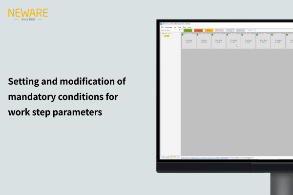 Setting and modification of mandatory conditions for work step parameters