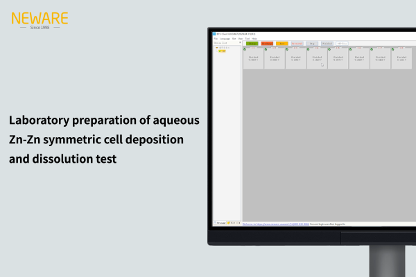 Laboratory preparation of aqueous Zn-Zn symmetric cell deposition and dissolution test