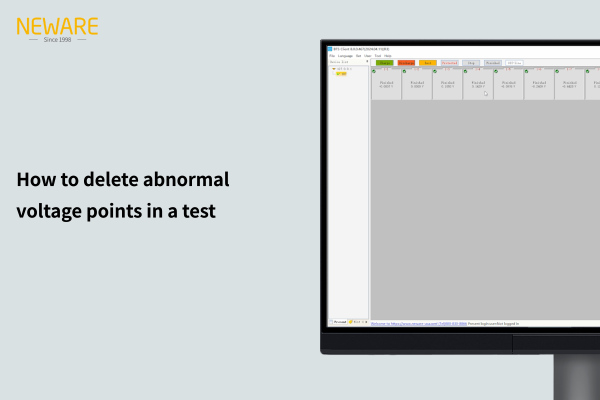 How to delete abnormal voltage points in a test
