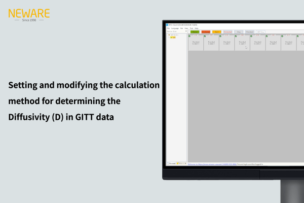 Setting and modifying the calculation method for determining the Diffusivity (D) in GITT data