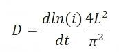 Simplified solution for diffusion coefficient