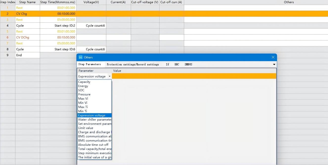 Charging Process Voltage Expression Program Configuration