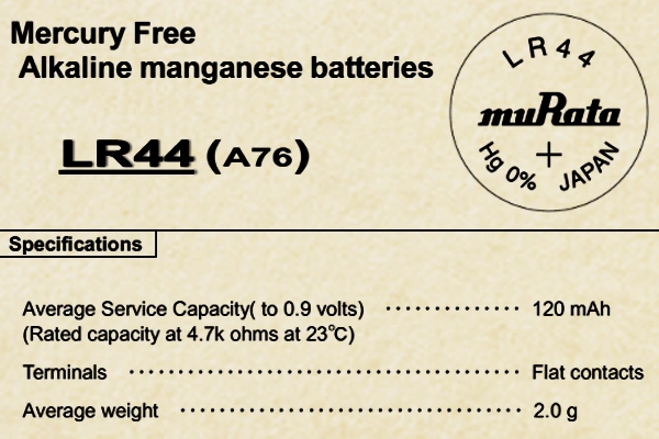 LR44 Battery Equivalent, AG13 Battery, A76, 357, 76A Battery