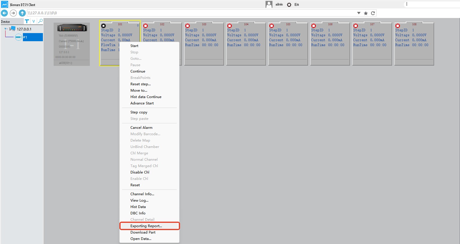 Manually export reports-1