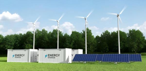 renewable energy power station with energy storage system
