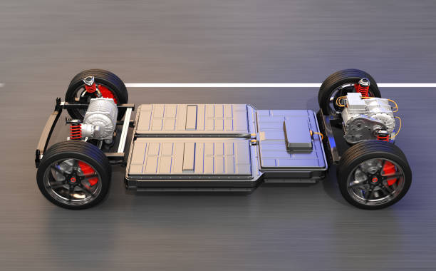 EV skateboard chassis with integrated power battery pack